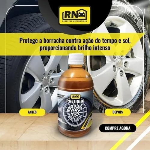 Pneu Pretinho Automotivo Concentrado 500ml Brilho Intenso Aspecto Molhado Alta Fixação IZEBLACK PRO