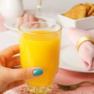 Jogo de Copos de Vidro 230ml 6 Peças Transparente Espesso Elegante Premium IZECRYSTAL PRO