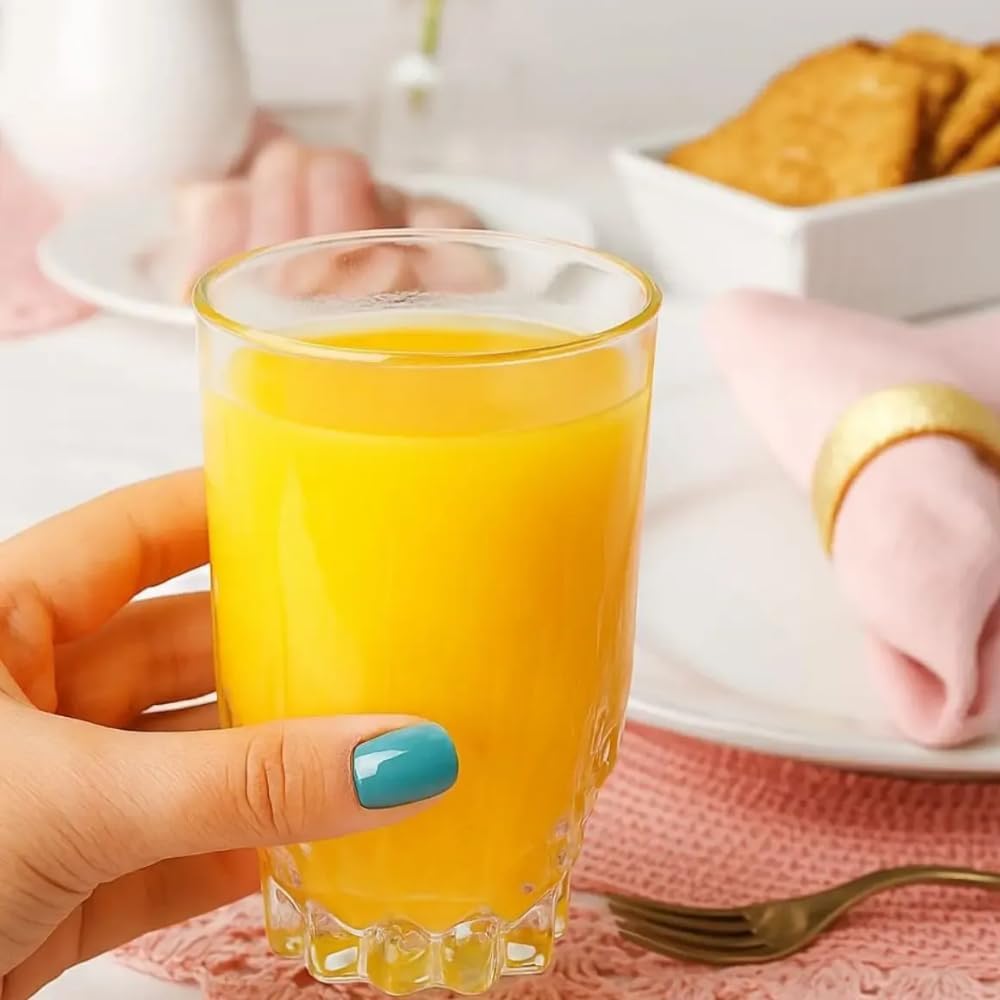 Jogo de Copos de Vidro 230ml 6 Peças Transparente Espesso Elegante Premium IZECRYSTAL PRO