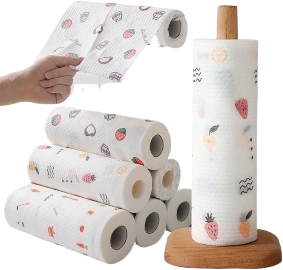 Rolo 100 Panos de Limpeza Reutilizáveis Laváveis Absorventes Multiuso Cozinha Banheiro IZEWIPES PRO IZESHOP Rolo 100 panos de limpeza reutilizáveis IZEWIPES PRO para cozinha e banheiro