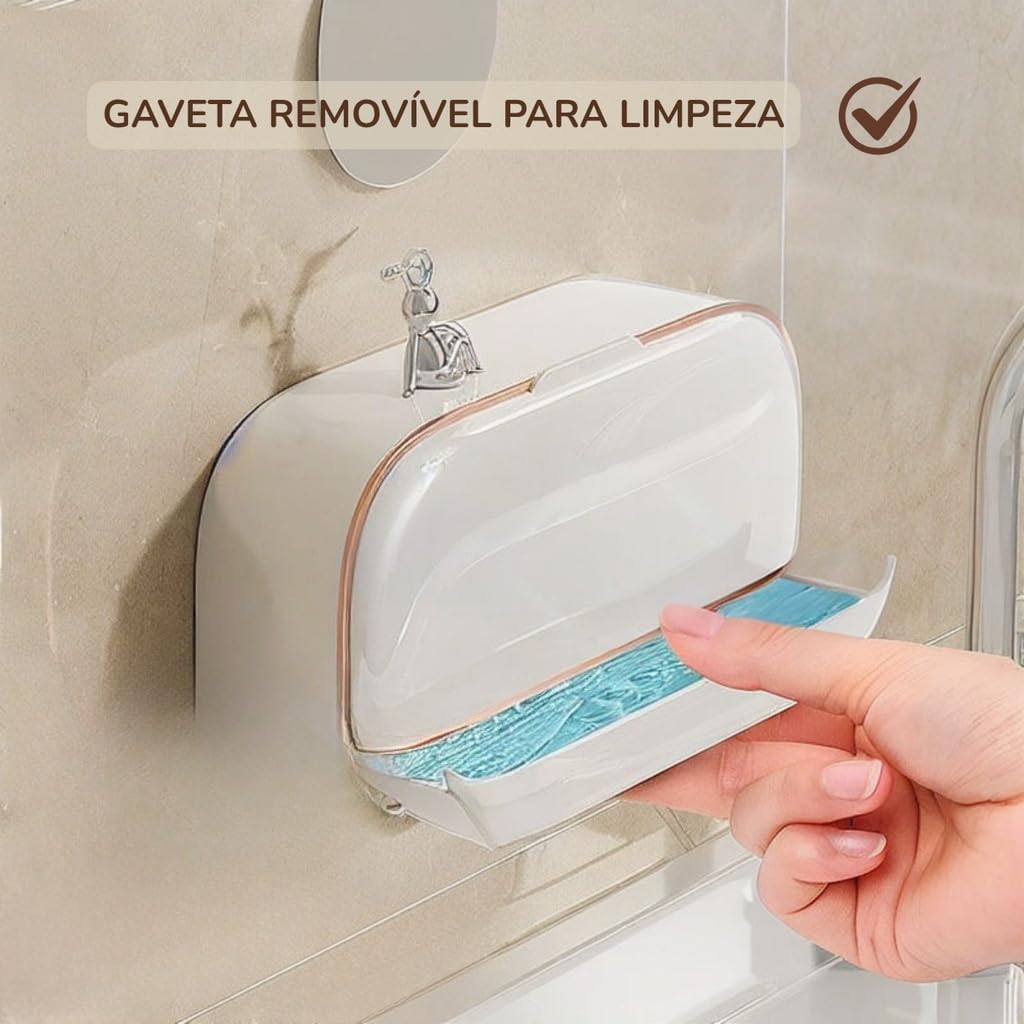 Kit Saboneteira Parede Dupla Adesiva ABS Branco Verde Drenagem Seca 3 Unidades IZECLEAN PRO IZESHOP Saboneteira dupla de parede em plástico ABS resistente nas cores branco e verde