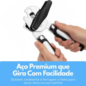 Abridor de Latas 3 em 1 Inox Manual Ergonômico Premium IZECHOP PRO Abridor de Latas 3 em 1 Inox Manual Ergonômico Premium IZECHOP PRO
