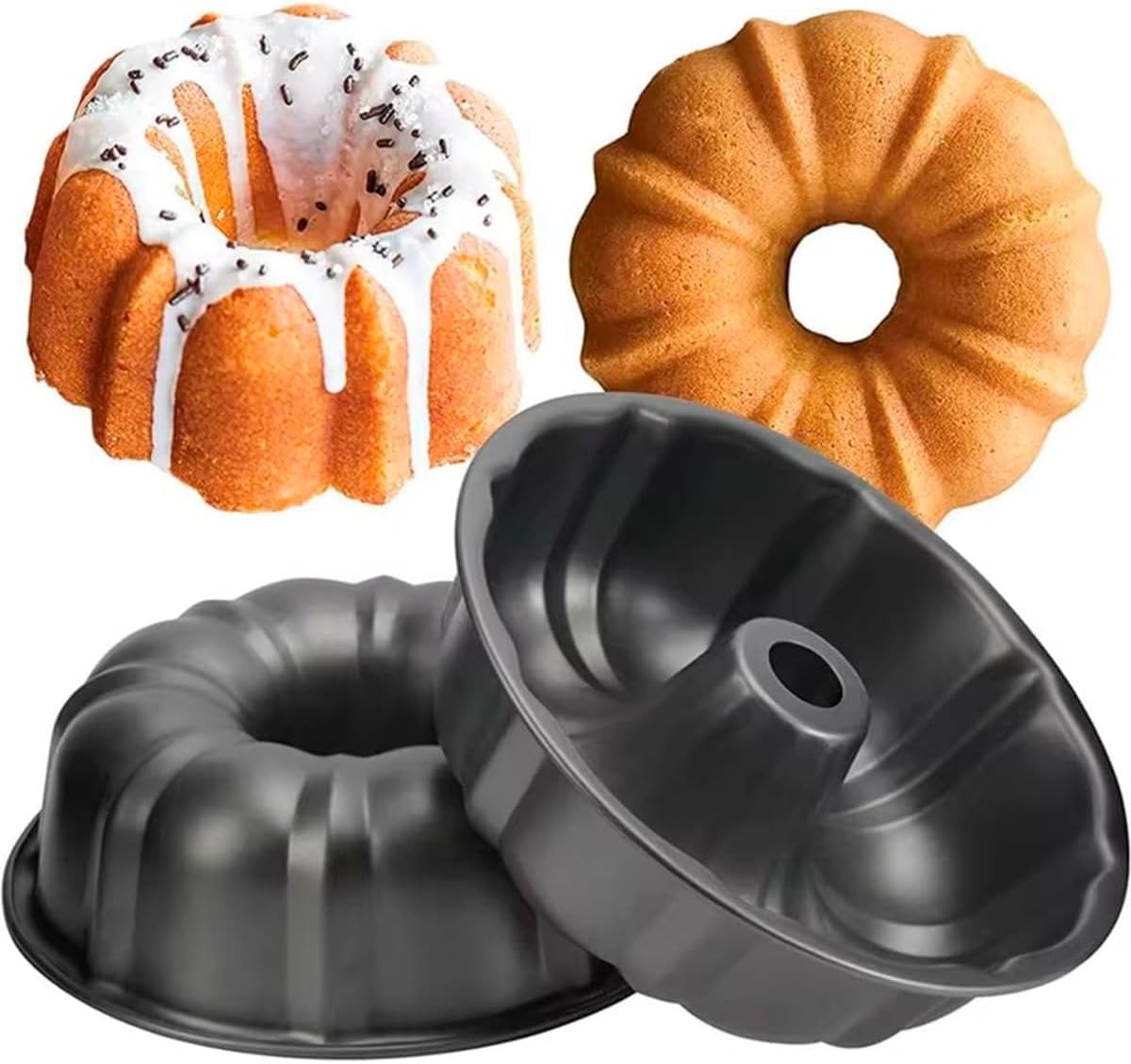 Forma Assadeira Furo Central 24cm Redonda Antiaderente Para Bolo Pudim Premium IZEBAKE PRO IZESHOP Forma assadeira furo central 24cm antiaderente IZEBAKE PRO para bolo e pudim