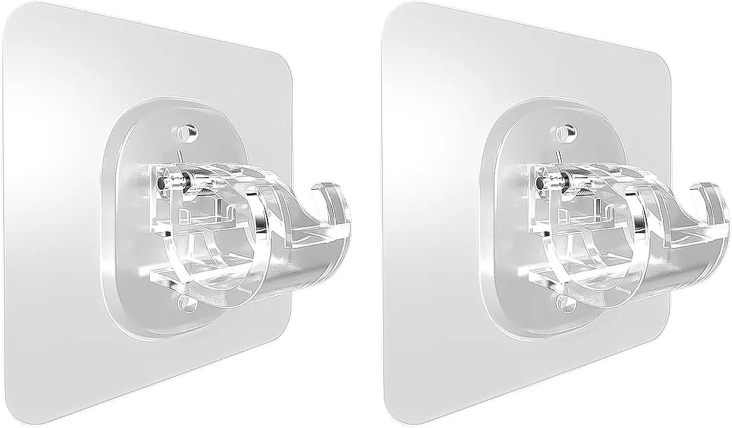 Suporte Gancho Adesivo Varão Cortina Parede Sem Furos 2 Unidades ABS 3kg UltraFix IZEHOOK