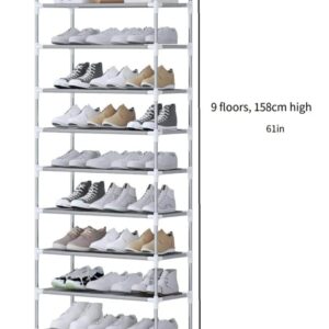 Sapateira Vertical Premium Aço Inox 9 Prateleiras 27 Pares Organizador Compacto IZESTYLE PRO Sapateira Vertical Premium Aço Inox 9 Prateleiras 27 Pares Organizador Compacto IZESTYLE PRO