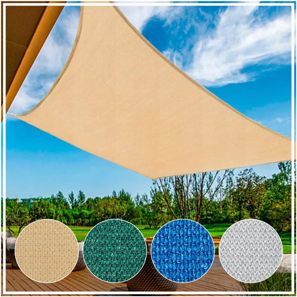 Tela Sombrite 90% 3x2m Polietileno Reforçada Areia/Palha Anti-Calor IZESHADE PRO IZESHOP Tela de sombreamento anti-calor para varanda, jardim e garagem com fixação prática