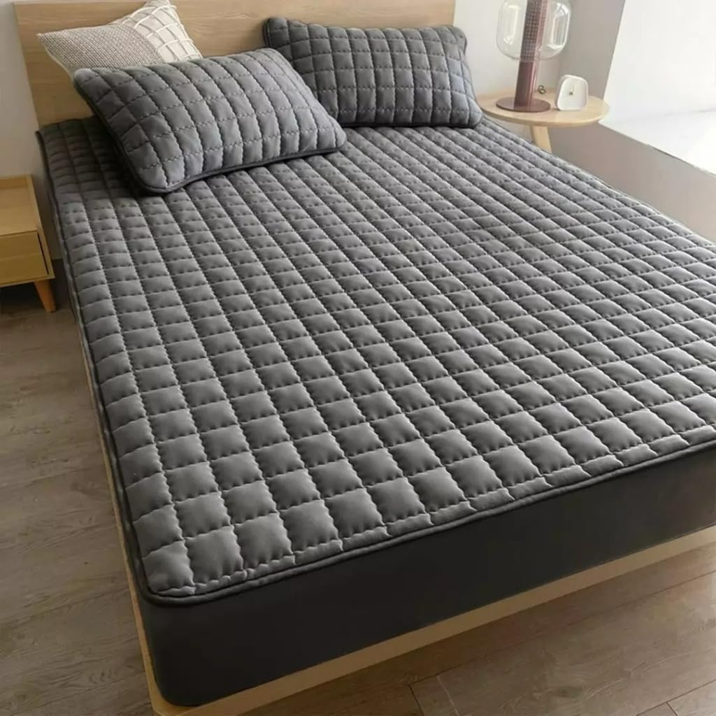Capa Protetora para Colchão Casal/Queen/King Impermeável Antiácaro Respirável Elástico 360° Preto IZESLEEP PRO
