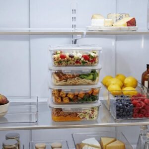 Kit 10 Marmitas 750ml Plástico Transparente BPA Free Duplo Trava Hermética Premium IZELOCK PRO