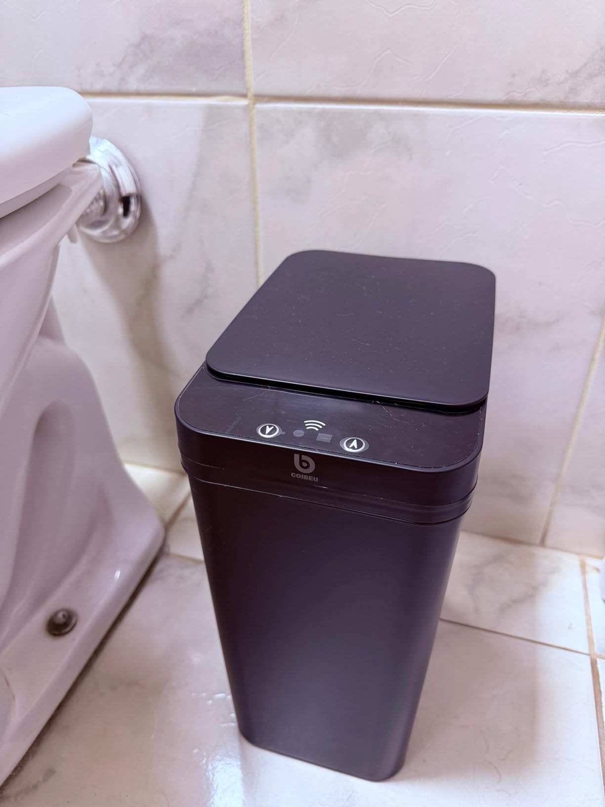 Lixeira Inteligente 12L Sensor Automático Infravermelho Branca Slim Silenciosa IZEHYGEN PRO photo review
