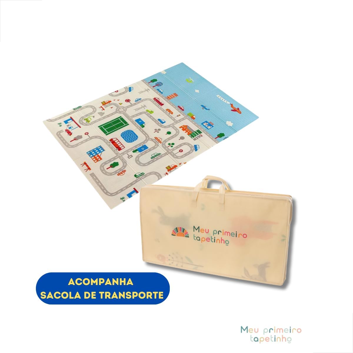 Tapete Térmico Infantil Dupla Face 178x118cm Impermeável Antiderrapante Macio IZEKIDS PLAY