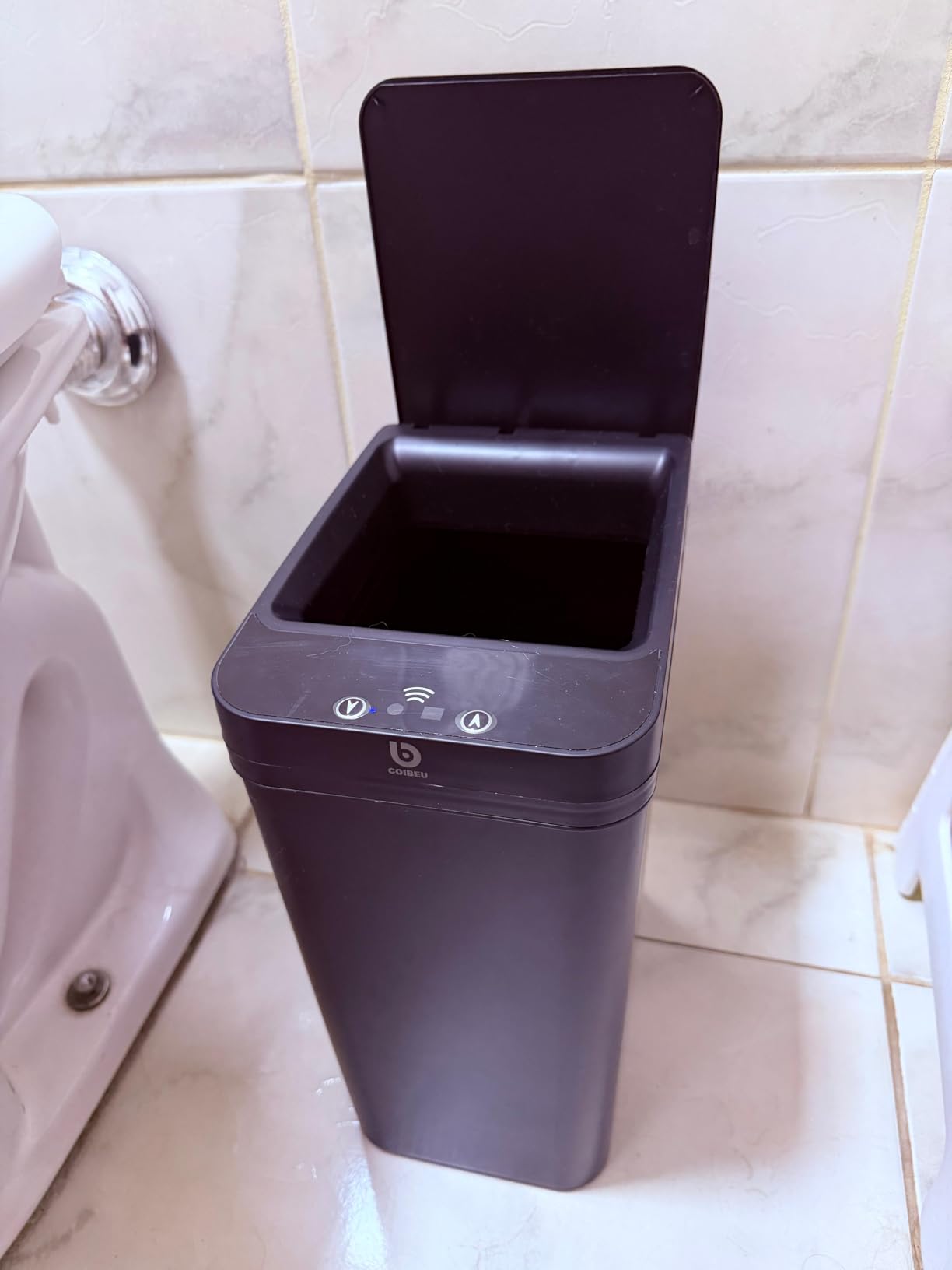 Lixeira Inteligente 12L Sensor Automático Infravermelho Branca Slim Silenciosa IZEHYGEN PRO photo review
