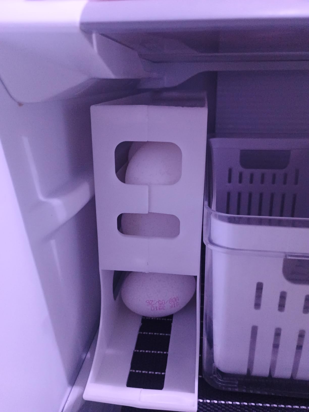 Porta Ovos 4 Andares 30 Unidades Branco Plástico BPA Free Deslizante Automático IZEFRESH PRO photo review