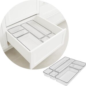 Kit Organizador Modular Gavetas Acrílico Transparente 7 Peças Premium Multiuso IZEBOX PRO