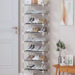Sapateira Vertical Premium Aço Inox 9 Prateleiras 27 Pares Organizador Compacto IZESTYLE PRO