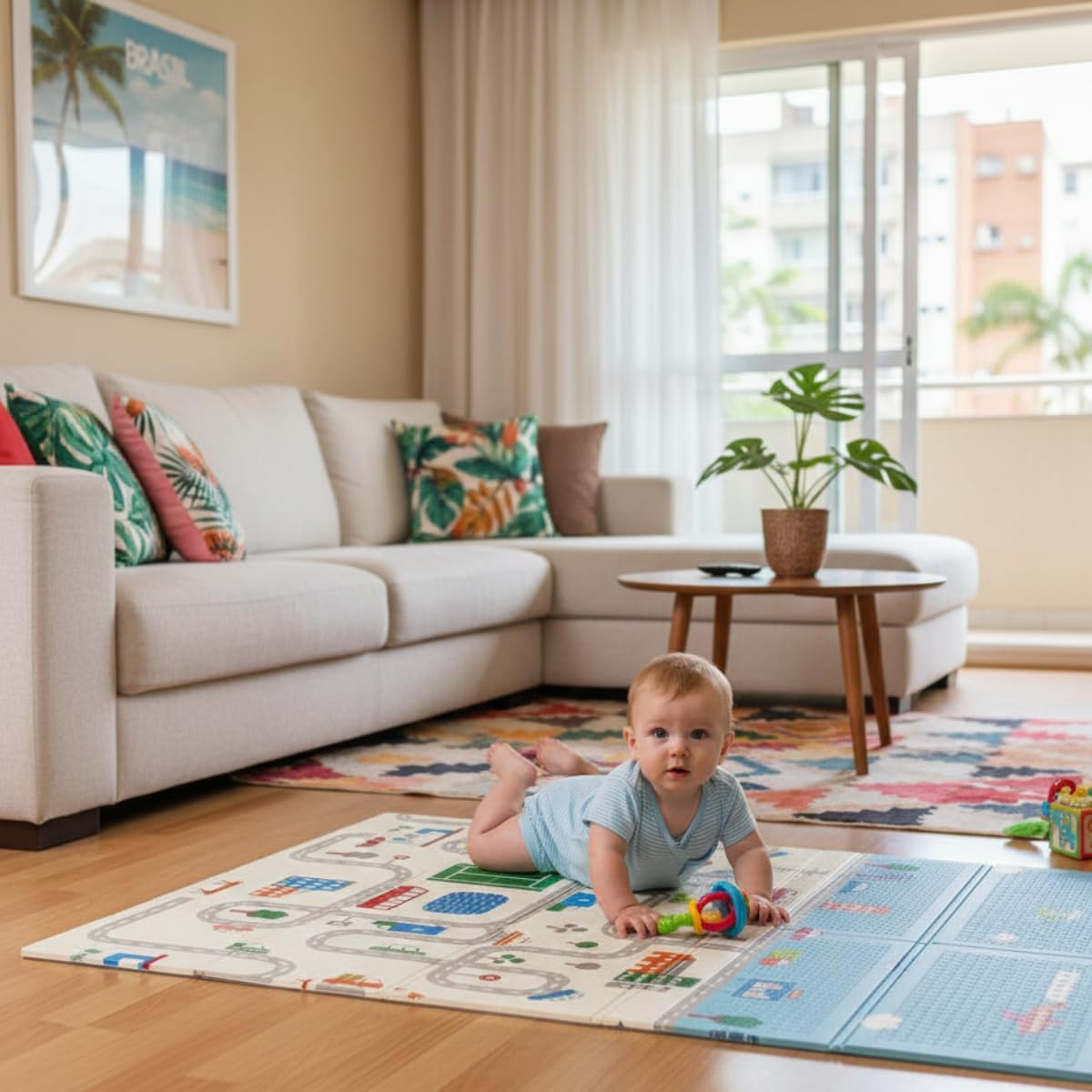 Tapete Térmico Infantil Dupla Face 178x118cm Impermeável Antiderrapante Macio IZEKIDS PLAY