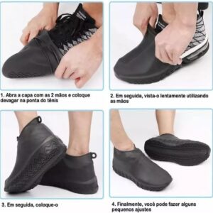 Capa Protetora de Sapato Silicone Impermeável Antiderrapante Dobrável Unissex Premium IZEWATER PRO