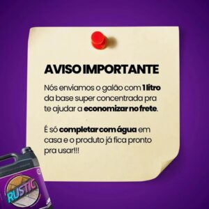 Limpador de Piso Rústico 1L Dilui em 5L Alta Performance Profissional IZERUST PRO