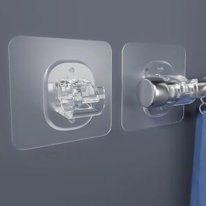 Suporte Gancho Adesivo Varão Cortina Parede Sem Furos 2 Unidades ABS 3kg UltraFix IZEHOOK