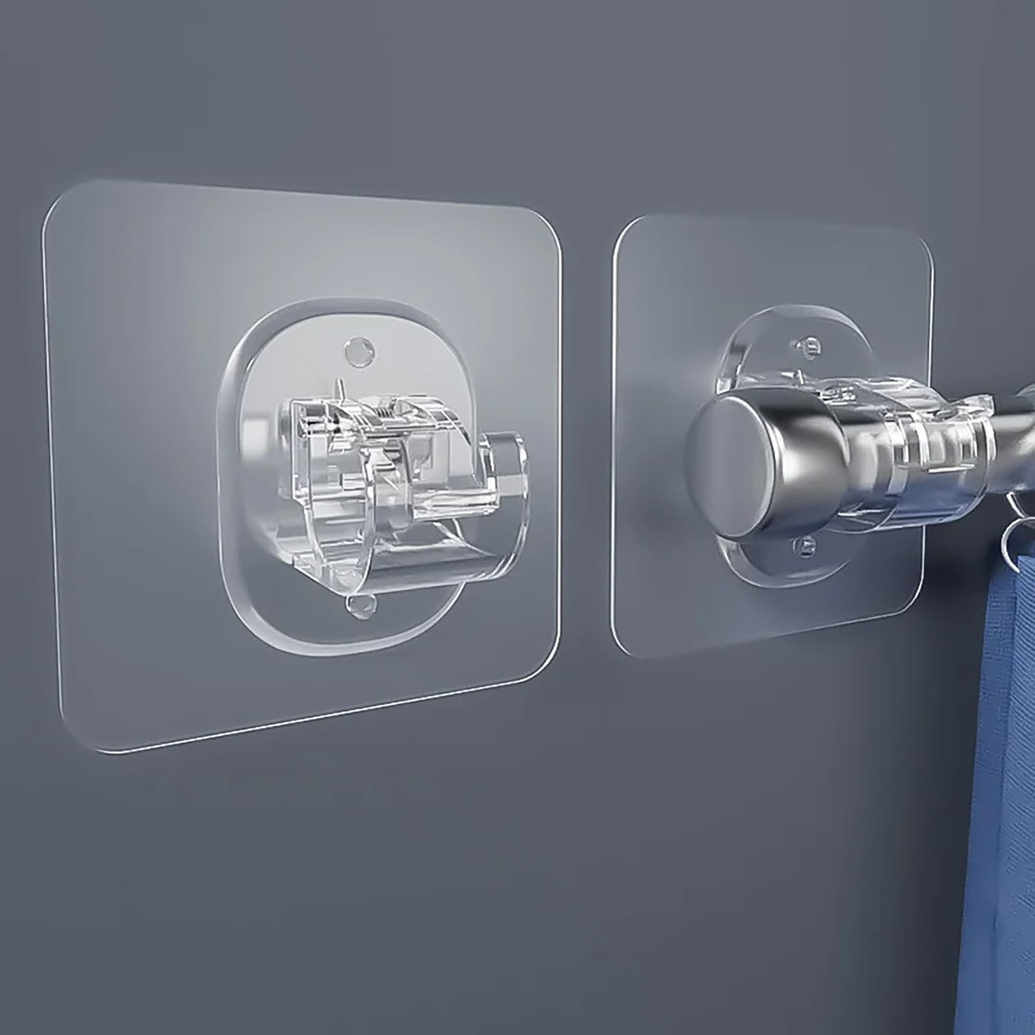 Suporte Gancho Adesivo Varão Cortina Parede Sem Furos 2 Unidades ABS 3kg UltraFix IZEHOOK