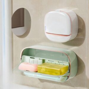 Kit Saboneteira Parede Dupla Adesiva ABS Branco Verde Drenagem Seca 3 Unidades IZECLEAN PRO Kit Saboneteira Parede Dupla Adesiva ABS Branco Verde Drenagem Seca 3 Unidades IZECLEAN PRO