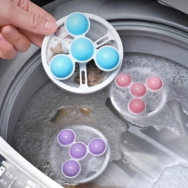 Kit 4 Coletor de Pelos para Máquina de Lavar PP Malha Flutuante Reutilizável IZEWASH PRO