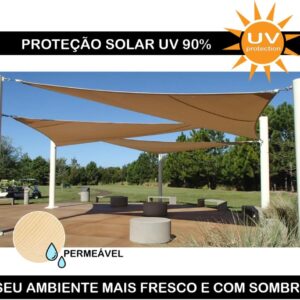 Tela Sombrite 90% 3x2m Polietileno Reforçada Areia/Palha Anti-Calor IZESHADE PRO Tela Sombrite 90% 3x2m Polietileno Reforçada Areia/Palha Anti-Calor IZESHADE PRO