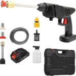 Lavadora Alta Pressão Portátil Sem Fio Recarregável Bivolt Preta 127V/220V Potência IZEJET PRO
