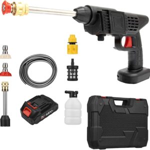 Lavadora Alta Pressão Portátil Sem Fio Recarregável Bivolt Preta 127V/220V Potência IZEJET PRO