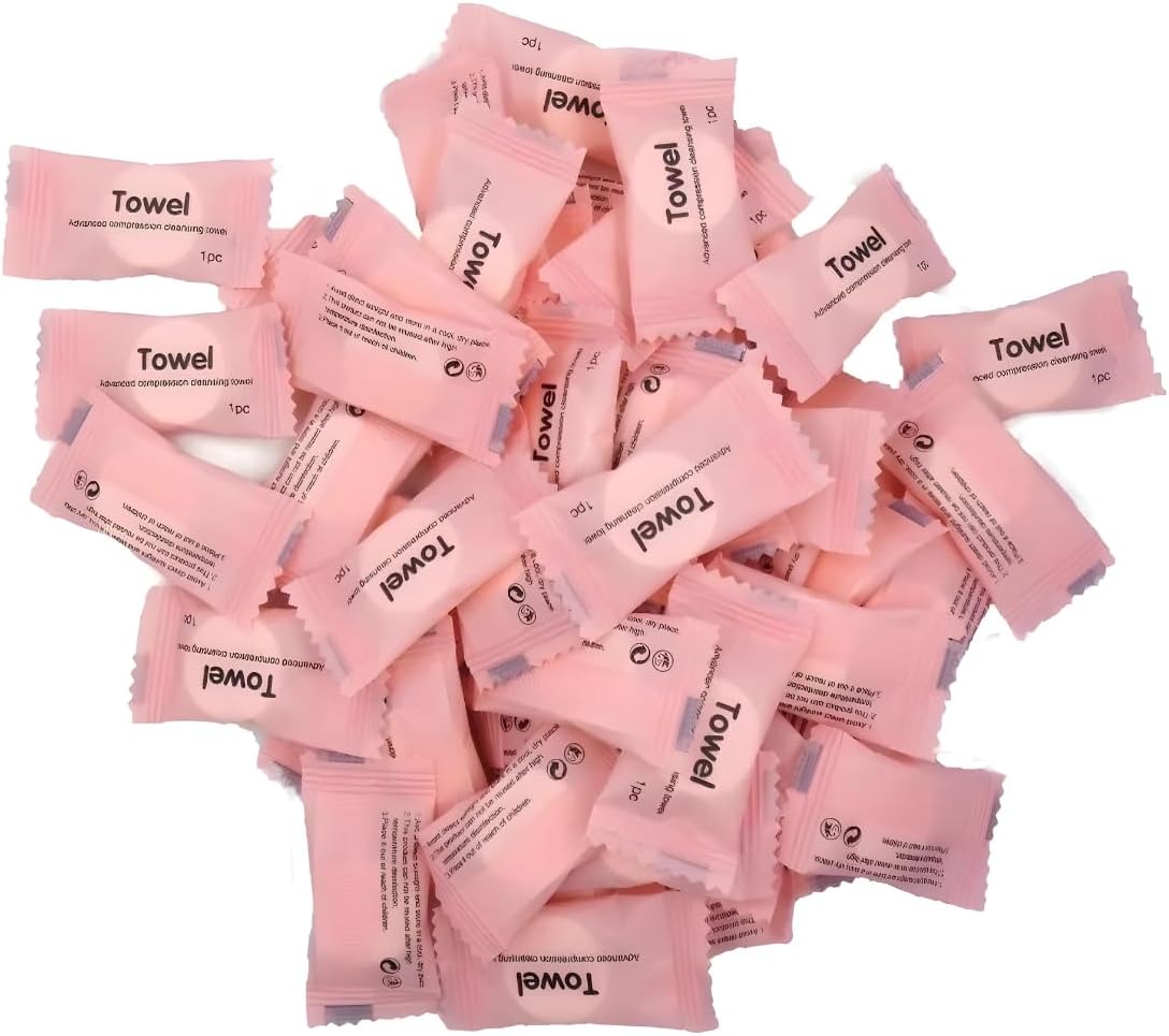 Kit 50 Toalhas Desidratadas Compactas Descartáveis Multiuso Macias Viagem Academia Higiene IZEWIPES PRO