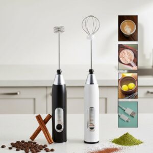 Mini Mixer Elétrico USB Recarregável 3 Velocidades Duplo Batedor Portátil Premium IZEFOAM PRO