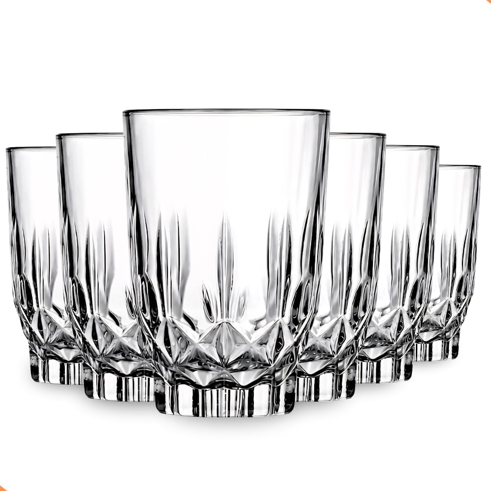 Jogo de Copos de Vidro 230ml 6 Peças Transparente Espesso Elegante Premium IZECRYSTAL PRO