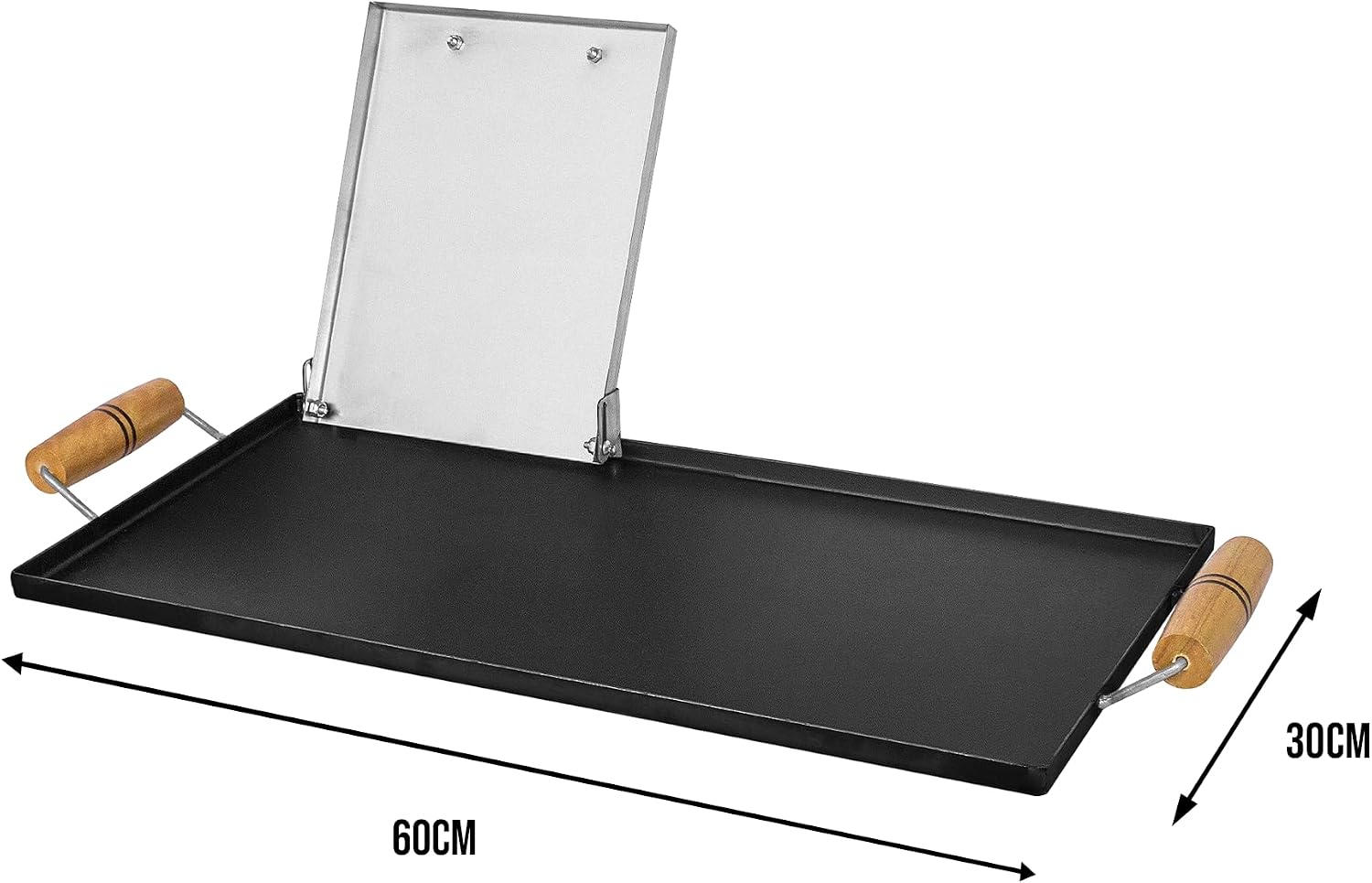 Chapa Bifeteira 60x30 Aço Carbono 2mm Com Prensa Para Fogão Churrasqueira Premium IZEGRILL PRO