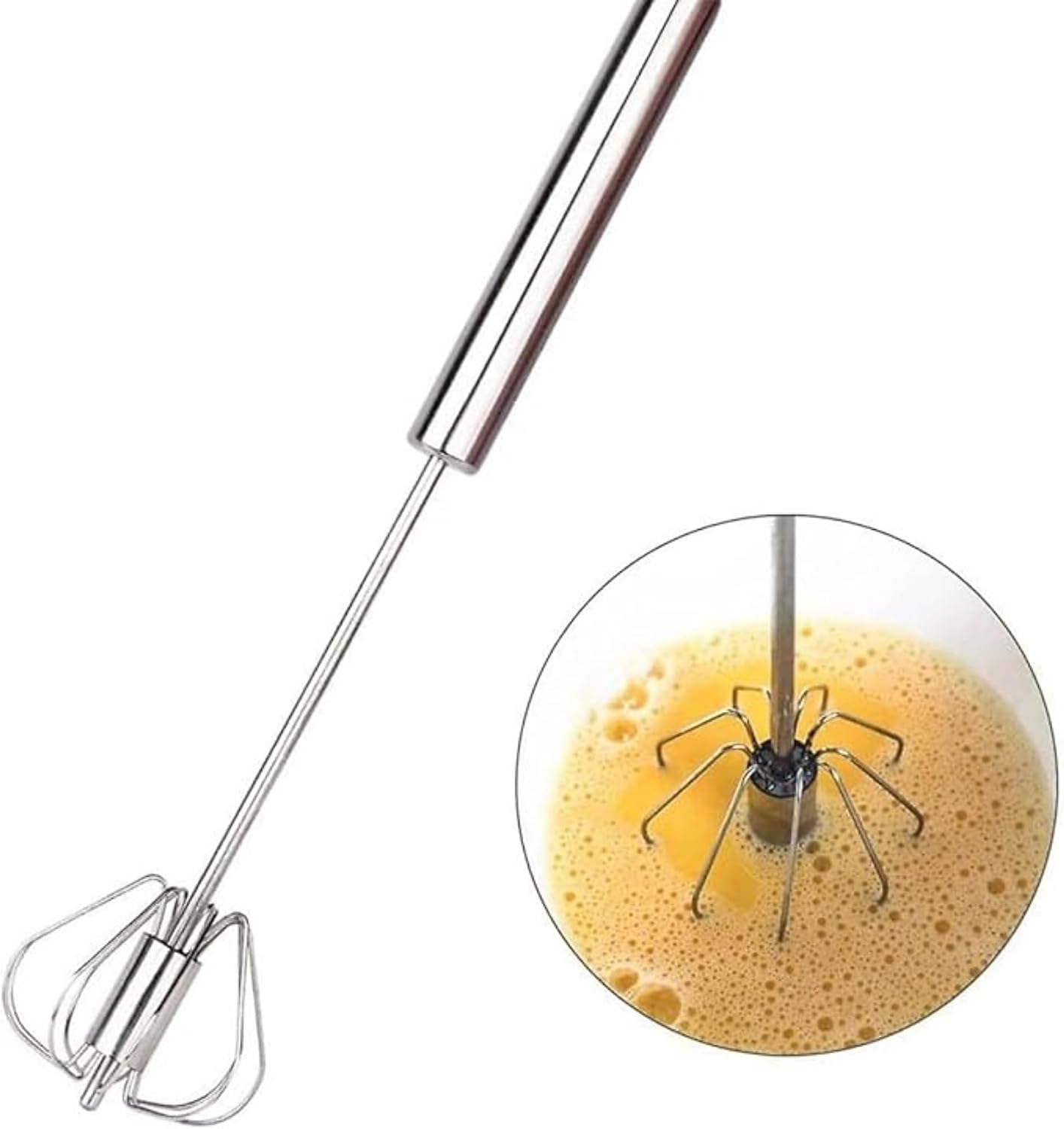 Fouet Batedor Manual Inox Leve Ergonômico Resistente Multiuso Para Ovos, Cremes E Massas IZESWIFT PRO