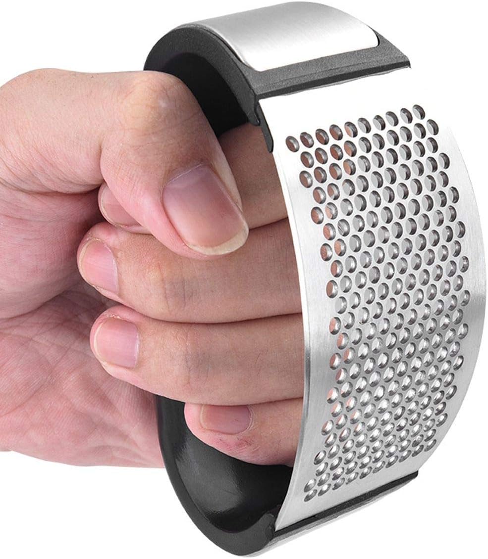 Espremedor Amassador de Alho Inox ABS Ergonômico Multiuso Premium IZEGRIP PRO IZESHOP Espremedor amassador de alho premium IZEGRIP PRO para cozinha organizada e prática