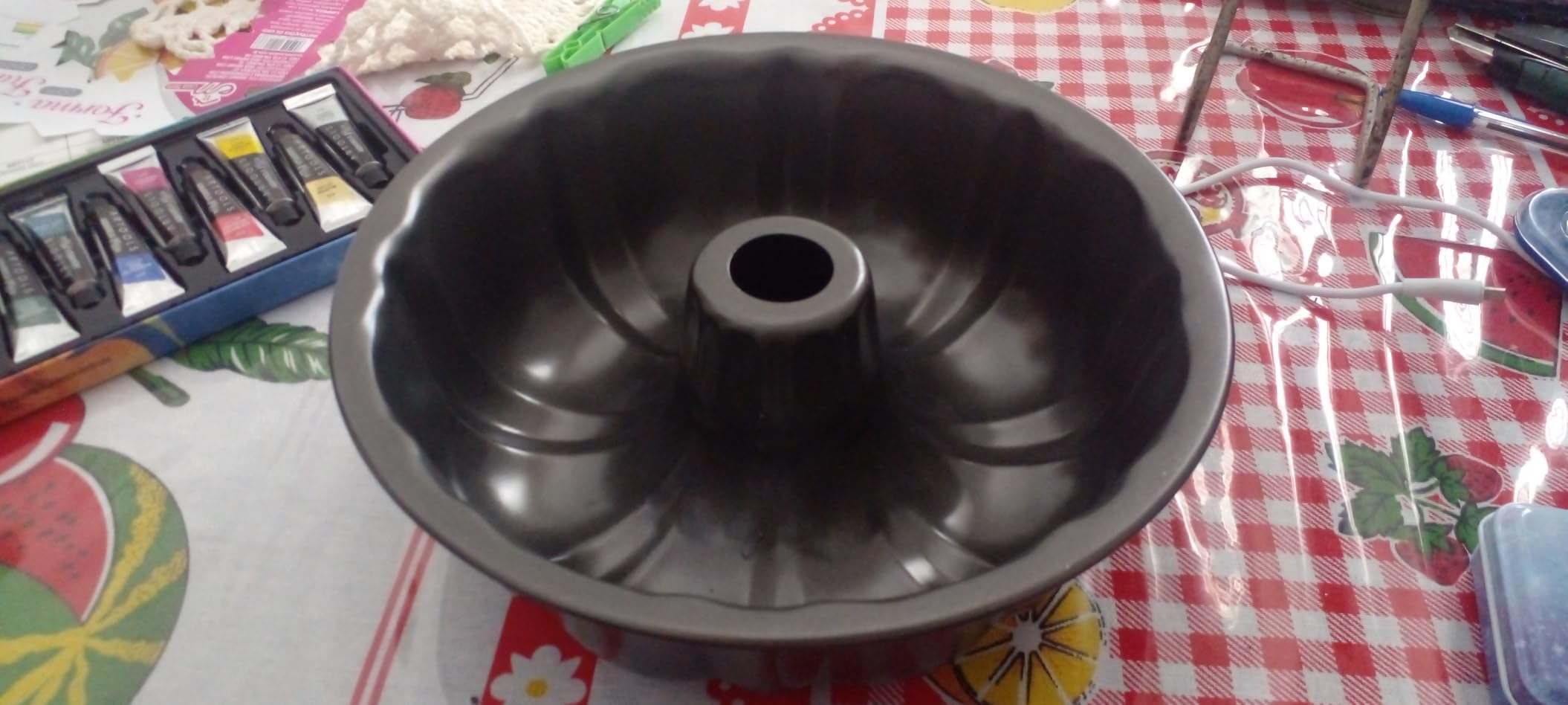 Forma Assadeira Furo Central 24cm Redonda Antiaderente Para Bolo Pudim Premium IZEBAKE PRO photo review