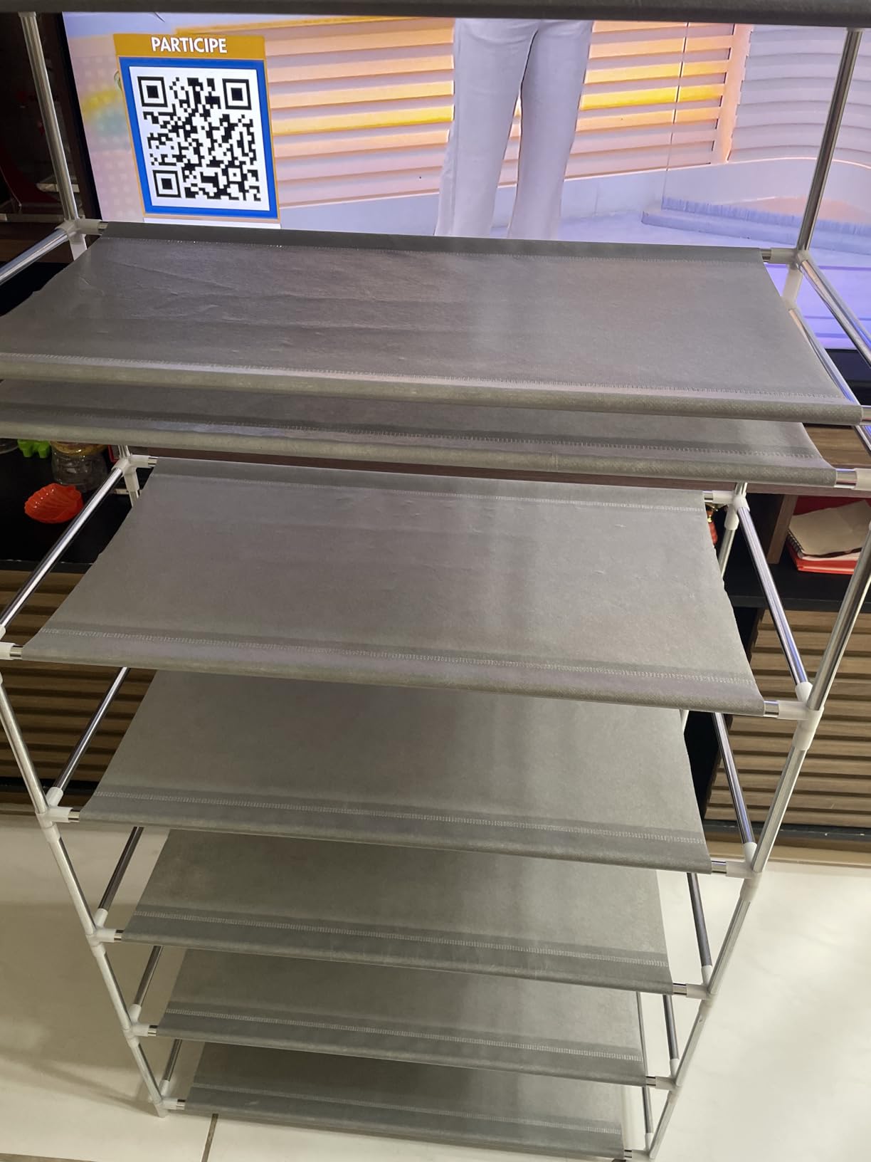 Sapateira Vertical Premium Aço Inox 9 Prateleiras 27 Pares Organizador Compacto IZESTYLE PRO photo review