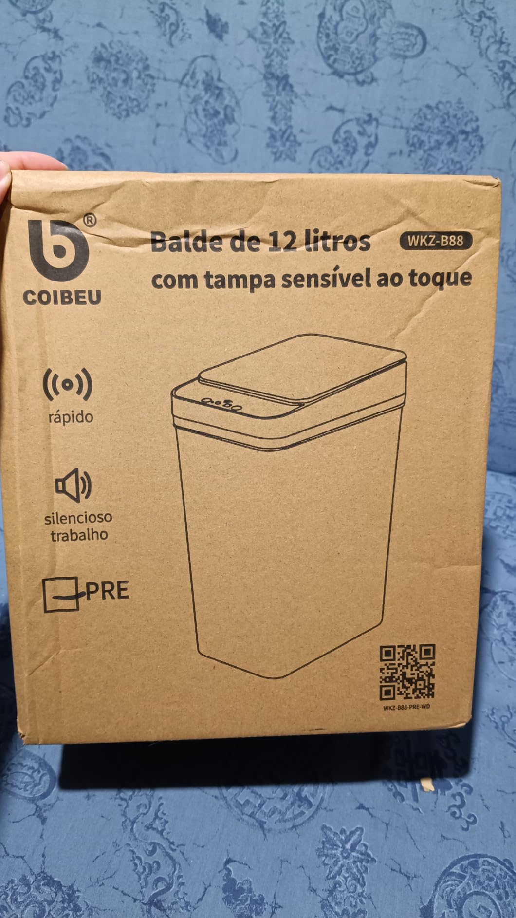 Lixeira Inteligente 12L Sensor Automático Infravermelho Branca Slim Silenciosa IZEHYGEN PRO photo review
