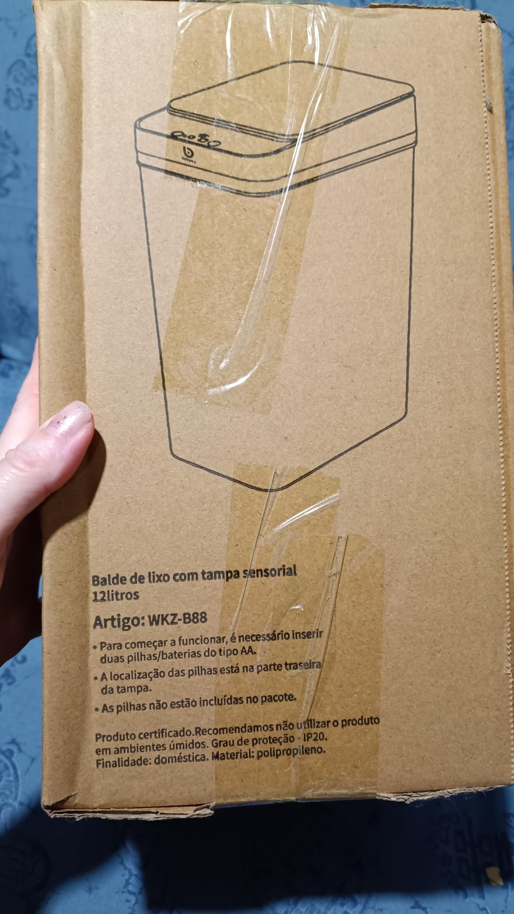 Lixeira Inteligente 12L Sensor Automático Infravermelho Branca Slim Silenciosa IZEHYGEN PRO photo review