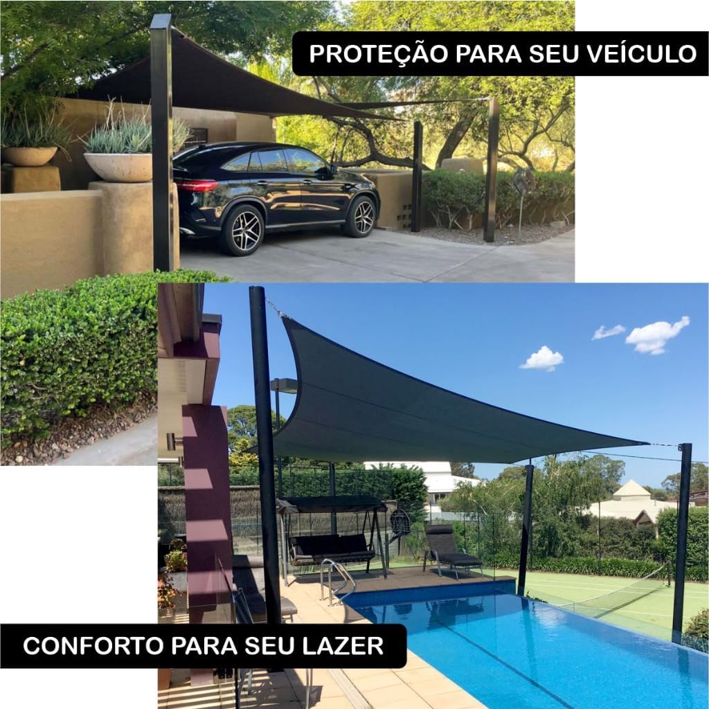 Tela Sombrite 90% 3x2m Polietileno Reforçada Areia/Palha Anti-Calor IZESHADE PRO IZESHOP Tela sombrita 90 por cento com acabamento reforçado e uso em área externa