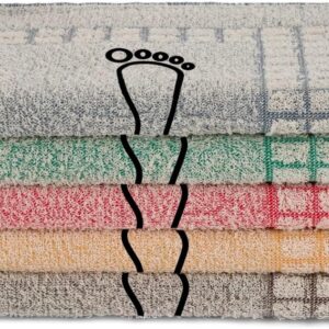 Kit 05 Tapete Banheiro Felpudo 100% Algodão 45x70cm Alto Absorção Premium IZESOFT MAX