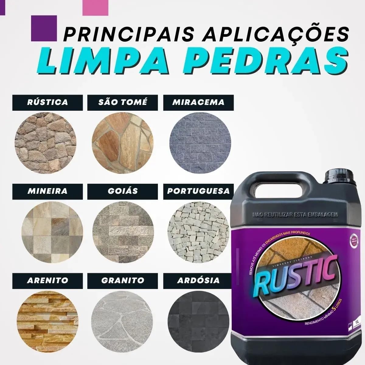 Limpador de Piso Rústico 1L Dilui em 5L Alta Performance Profissional IZERUST PRO