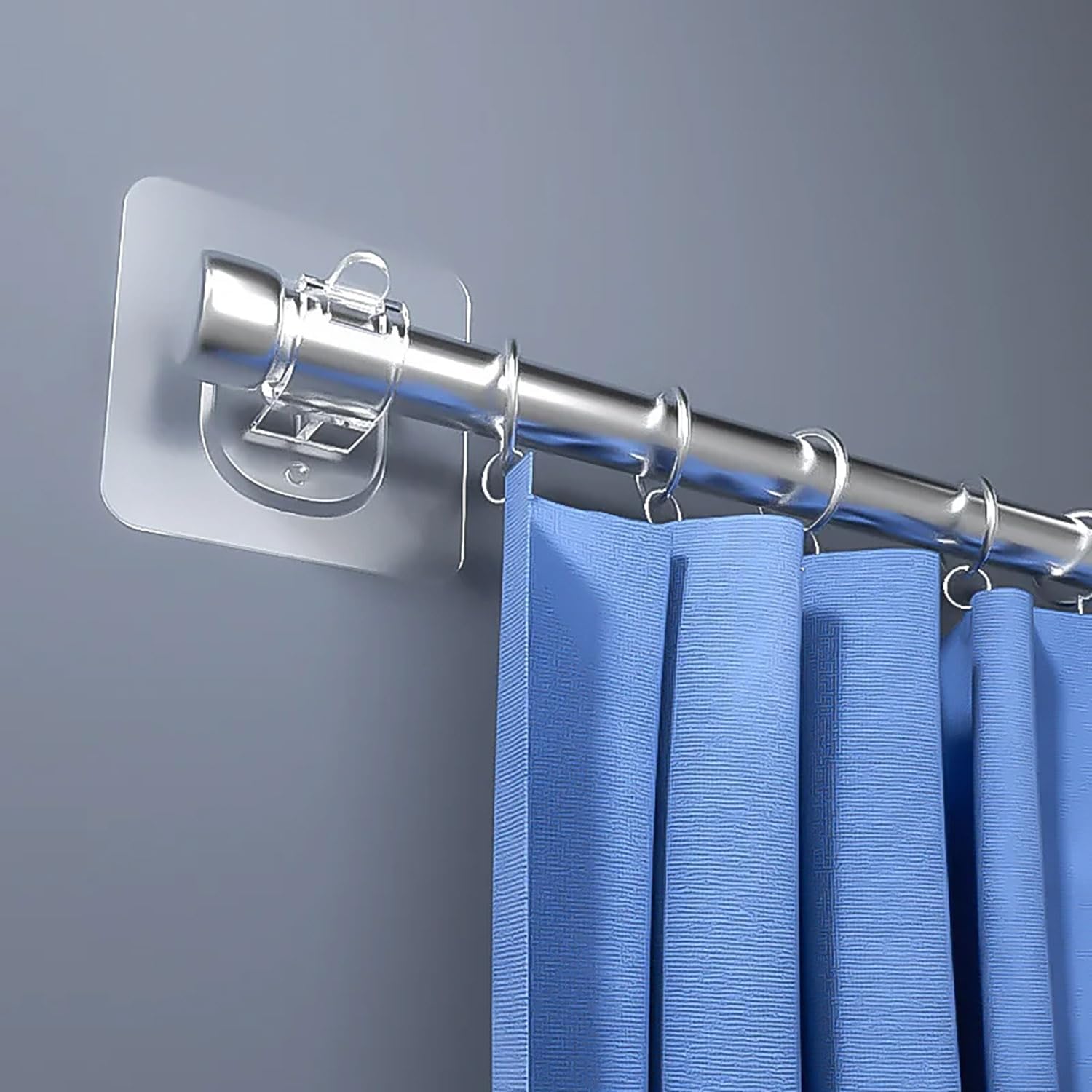 Suporte Gancho Adesivo Varão Cortina Parede Sem Furos 2 Unidades ABS 3kg UltraFix IZEHOOK