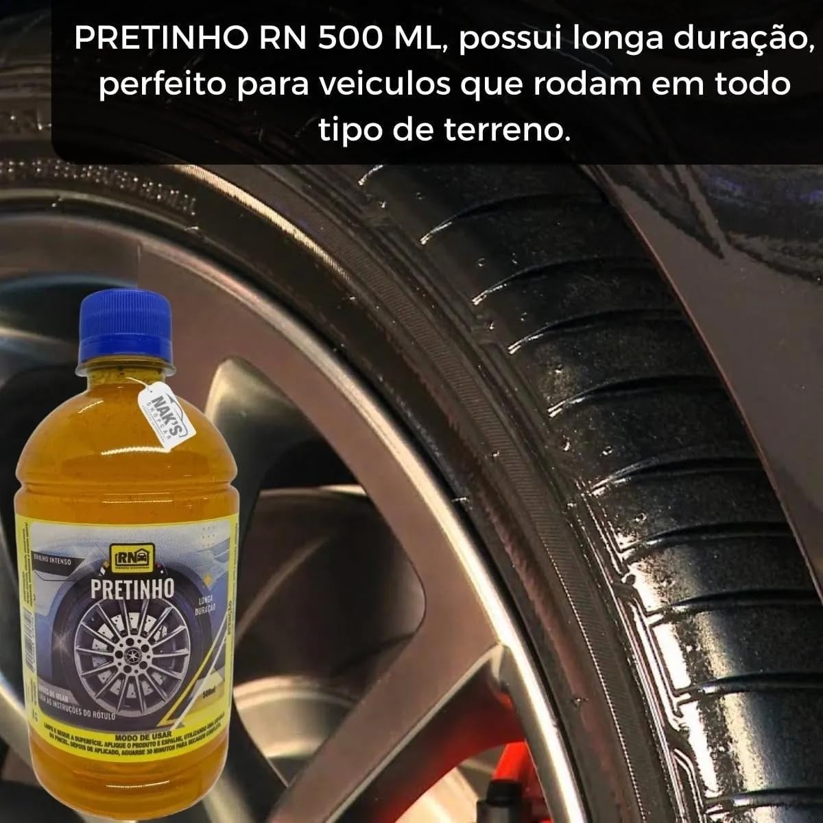 Pneu Pretinho Automotivo Concentrado 500ml Brilho Intenso Aspecto Molhado Alta Fixação IZEBLACK PRO