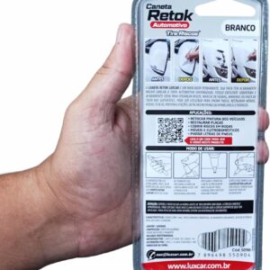 Caneta Retok Automotiva Branca Tira Riscos Acabamento Brilho Secagem Rápida IZEPAINT PRO