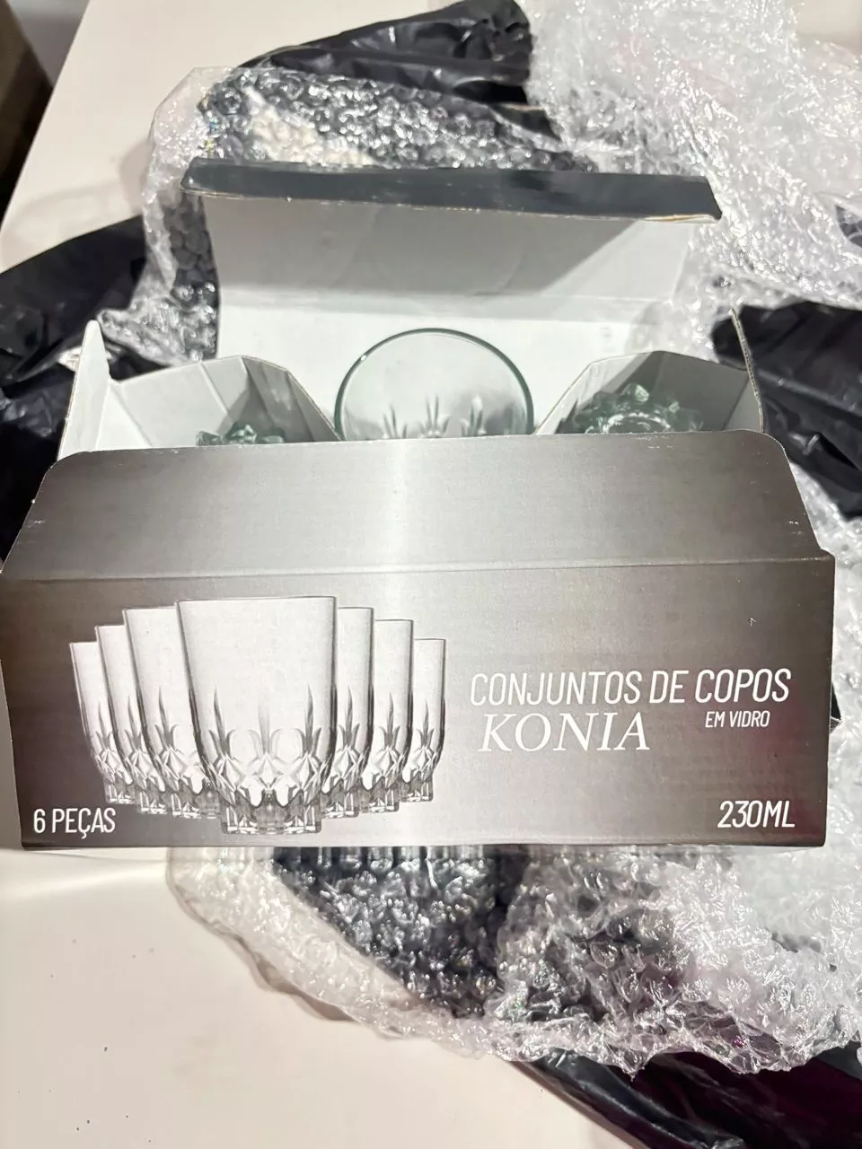 Jogo de Copos de Vidro 230ml 6 Peças Transparente Espesso Elegante Premium IZECRYSTAL PRO photo review