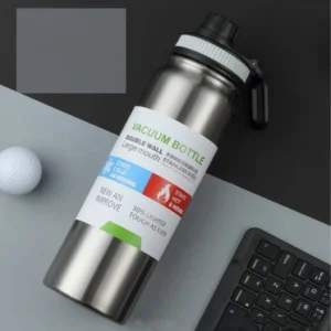 Garrafa Térmica 1000ML Aço Inox 304 Parede Dupla Antivazamento 24h Alça Articulada IZETHERMO PRO IZESHOP