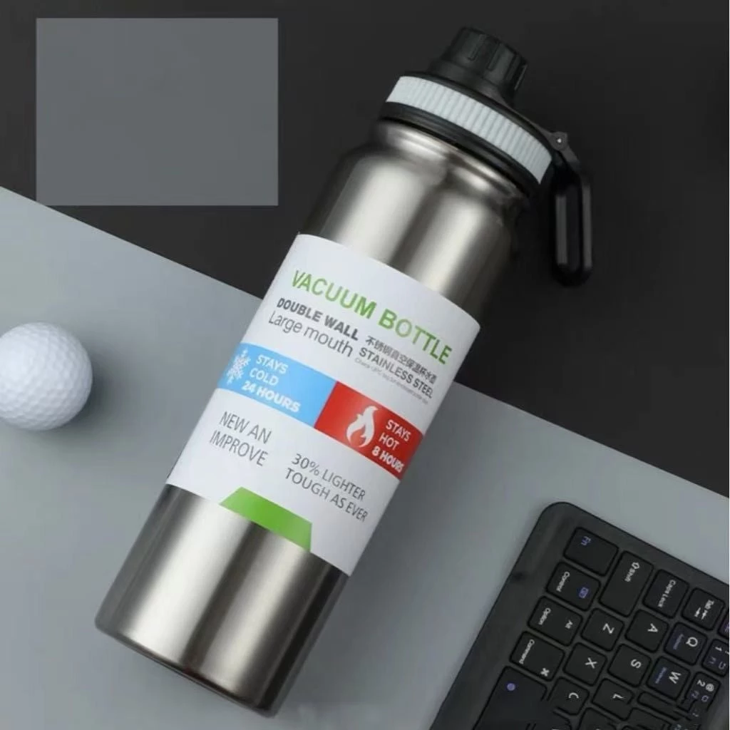 Garrafa Térmica 1000ML Aço Inox 304 Parede Dupla Antivazamento 24h Alça Articulada IZETHERMO PRO IZESHOP