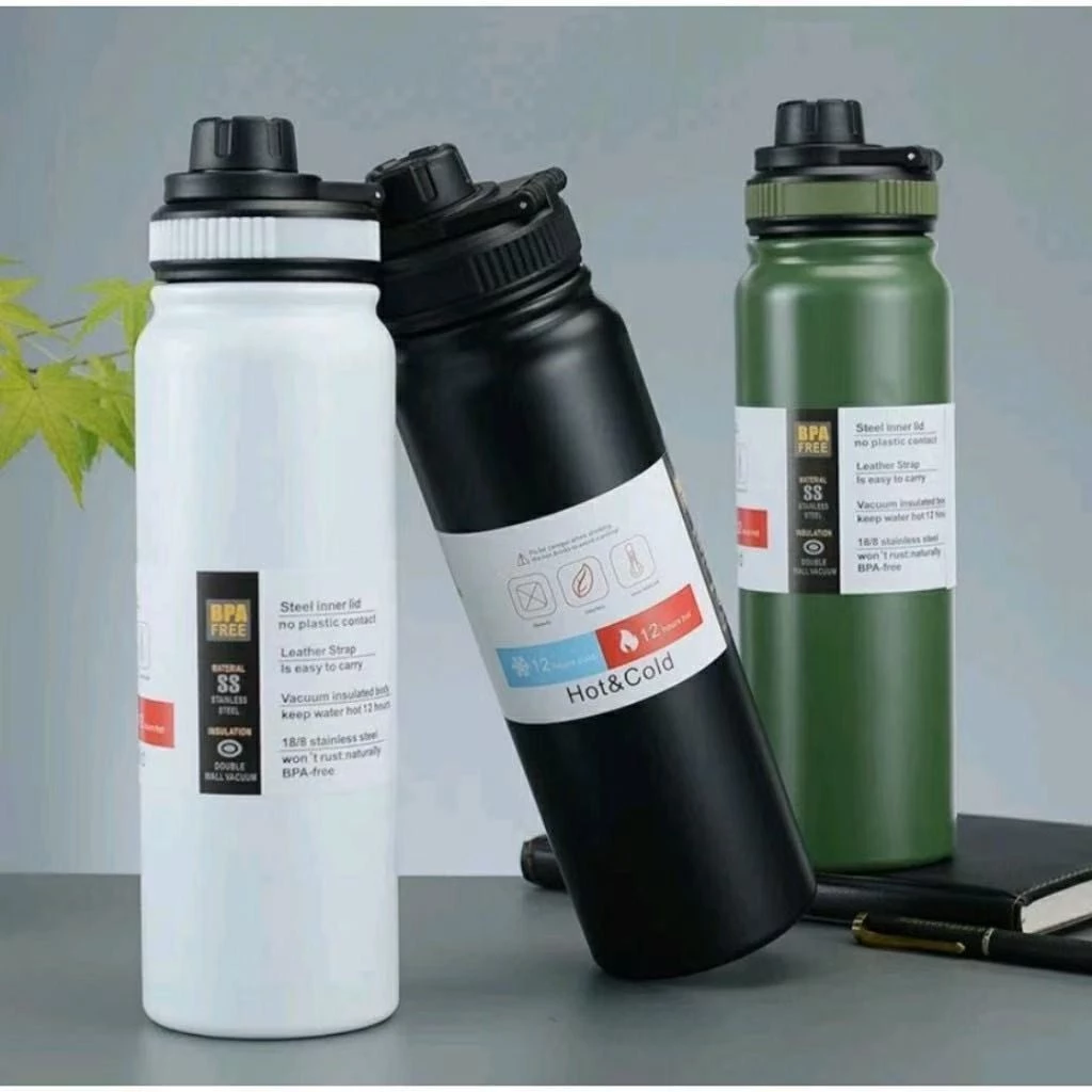 Garrafa Térmica 1000ML Aço Inox 304 Parede Dupla Antivazamento 24h Alça Articulada IZETHERMO PRO IZESHOP