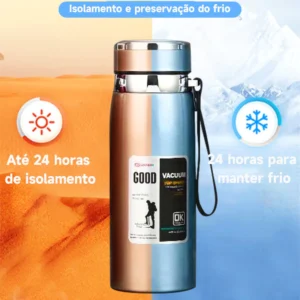 Garrafa Térmica 1000ML Inox 304 Tampa Rosca Alça Emborrachada Premium IZEKEEP MAX IZESHOP Garrafa Térmica 1000ML Inox 304 Tampa Rosca Alça Emborrachada Premium IZEKEEP MAX IZESHOP