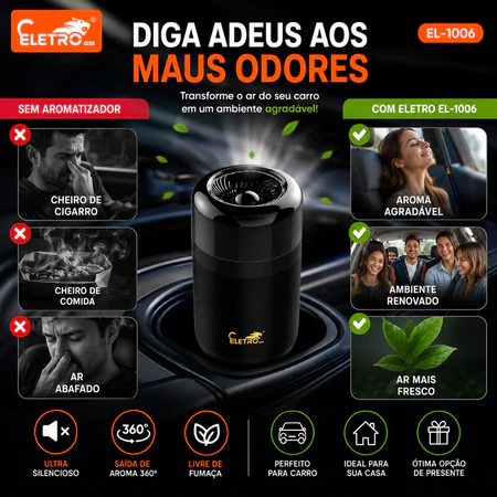 Aromatizador Carro Cheiro Limão Agradável IZEFRESH PRO IZESHOP